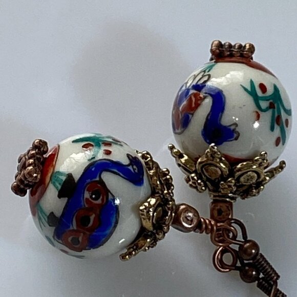 ❤️ Handpainted Ceramic Turtles Earrings - Picture 13 of 15